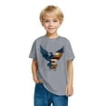 thumbnail image 4 of Favoffer Summer Unisex Kids Multicolor Dinosaur Graphic Tee Round Neck Short Sleeve Fun Regular Fit Top Casual Travel Home Photoshoot 3-10Y, 4 of 6