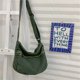 thumbnail image 3 of (Verde) 1 pieza de lona bolso de mensajero casual bolso de mensajero bolso de hombro de lona bolsos de mujer y hombre bolso de lona de nicho de tendencia de moda, 3 of 3