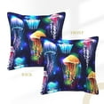 thumbnail image 3 of Bingfone Decorative Pillow Covers 16"X16" Transparent Jellyfishes Couch Pillow Cases Modern Farmhouse Covers For Couch Sofa Bed, 3 of 9