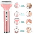thumbnail image 2 of 4 in 1 Electric Razor for Women Cordless Hair Removal Ladies Shaver Painless Body Hair Trimmer Remover Rechargeable Epilator for Bikini Facial Nose Ear Eyebrows Leg Armpit Clipper Grooming Groomer Kit, 2 of 6