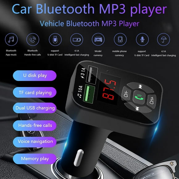 EGNMCR In Car Bluetooth FM Transmitter Radio MP3 Wireless Adapter Car Kit USB Charger FM Transmitter