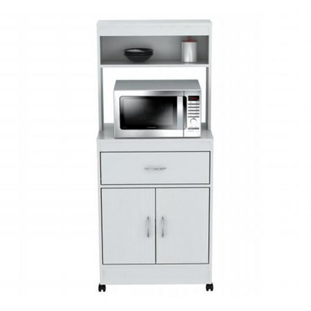 Inval Gcm 040 Kitchen Storage Cabinet With Microwave Cart Inval Gcm 040 Kitchen Storage Cabinet With Microwave Cart Laricina White