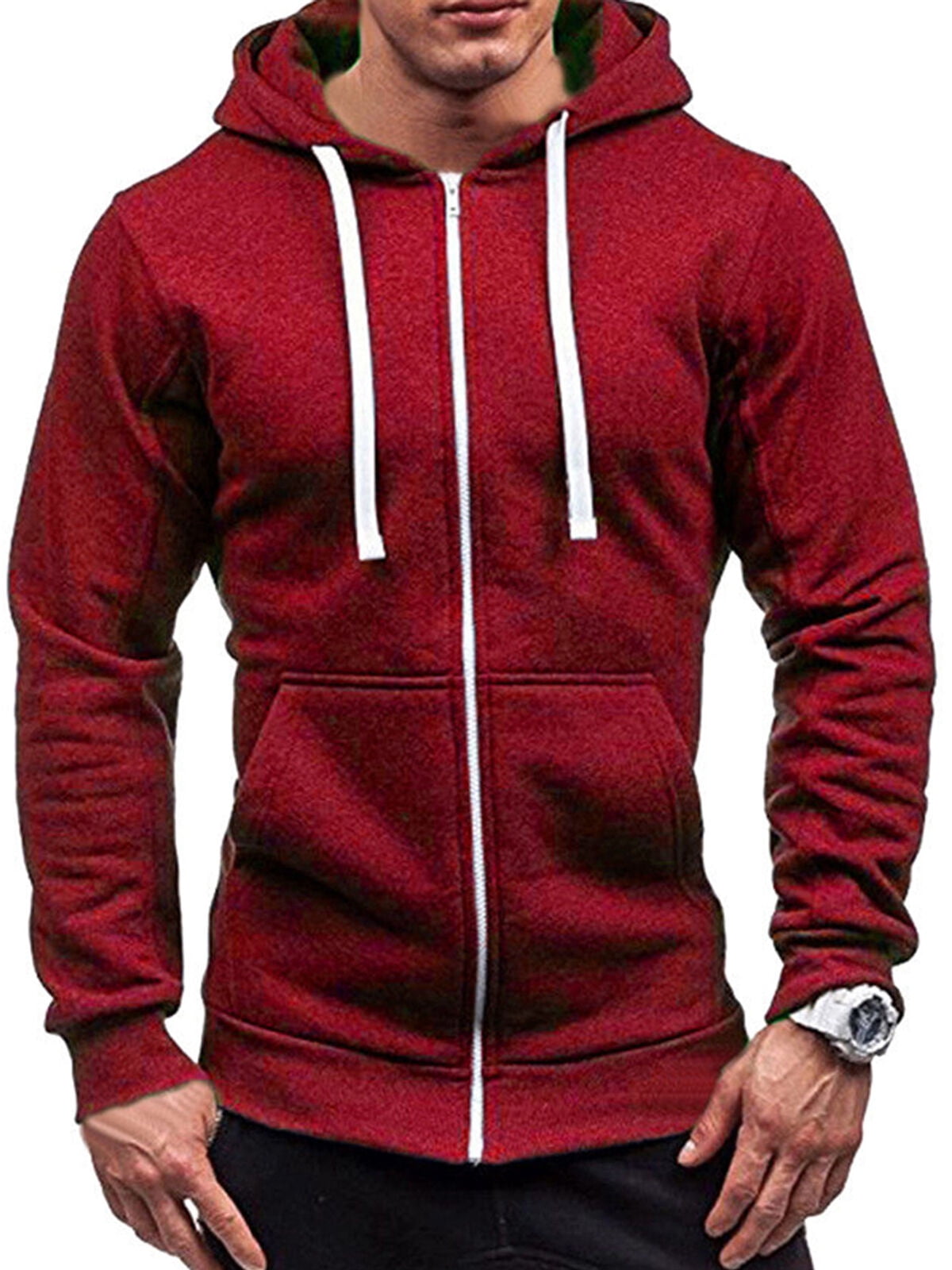 red zip up hoodie walmart