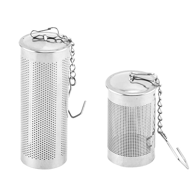 MIANGASTORE 2pcs Home Tea Strainers Portable Tea Residue Infusers Stainless Steel Tea Filters (Silver)