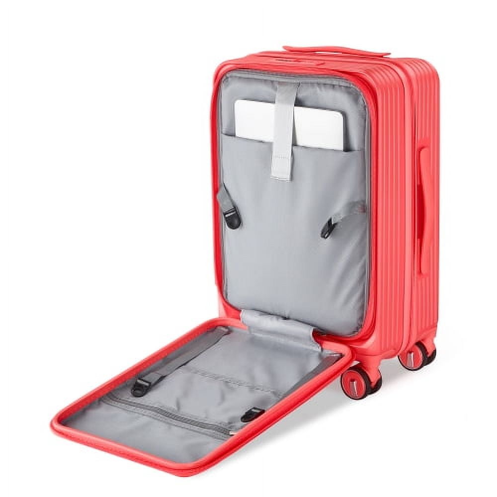 Bailu Luggage Set 3-Piece (20/24/28), Expandable Carry-On Luggage with TSA Lock Airline Approval, 100% PC Hard Shell Lightweight Luggage with Front Pocket and Spinner Wheels (Orange)