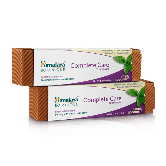 Himalaya Botanique Complete Care Toothpaste with Xylitol and Neem, Spearmint Flavor, 5.29 oz, 2 Pack