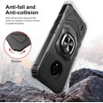 thumbnail image 4 of Compatible Case for Nokia C200 Case with Tempered Glass Screen Protector [Military Grade] Ring Car Mount Kickstand Shockproof Hard Phone Case - Black, 4 of 7