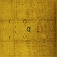 thumbnail image 1 of Ahgly Company Machine Washable Indoor Square Oriental Yellow Industrial Area Rugs, 8' Square, 1 of 4