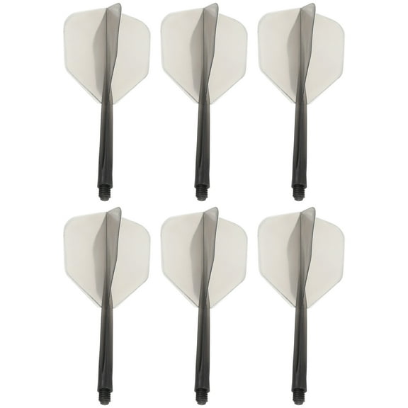 Uxcell 2BA Integrated Dart Shaft Flights Durable Dart Flight Set, Grey 6 Pack