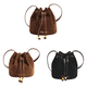 thumbnail image 1 of Bolso Tipo Cubo para Mujer Hombro Con Cordón Bandolera Gamuza El (marrón), 1 of 9