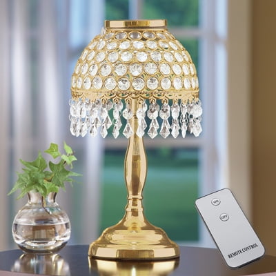 battery operated crystal table lamp