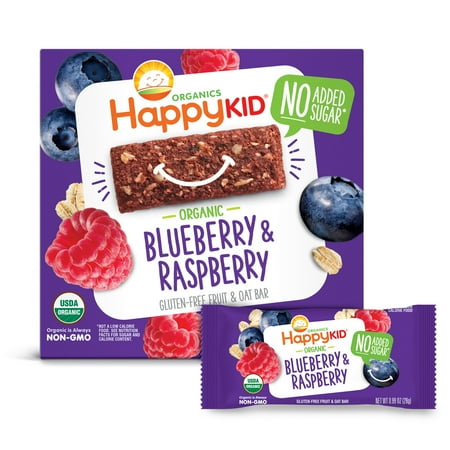 Happy Kid Blueberry + Raspberry Fruit & Oat Bars 5-0.99 oz. Bars