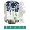 thumbnail image 2 of Blue Palm Leaves Tie Up Curtains for Windows 45 Inch Length Balloon Curtains Kitchen Adjustable Balloon Window Shade Farmhouse Summer Beige Tropical Plants Tie Up Bathroom Curtain Window 34"x45", 2 of 6