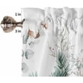 thumbnail image 5 of Christmas Kitchen Curtains and Valances Set, Rod Pocket Curtains Tier Farmhouse Window Curtains 36 Inch Length, Winter Pine Leaves Eucalyptus Leaf Plants 3 Piece Kitchen Curtains Set, 5 of 6