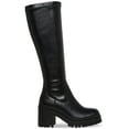thumbnail image 2 of Aqua College Womens Ria Lug Sole Faux Leather Knee-High Boots, 2 of 3