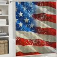thumbnail image 6 of Orinice Flag Stars Blue Center Bathroom Decor Set Colorful Luxurious Polyester Fabric Fashion Shower Curtain with Hooks 69x72, 6 of 7