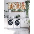 thumbnail image 3 of Vintage Christmas Gingerbread Man Kitchen Valances for Windows Beige Black Plaid Valance Curtains&nbsp; for Kitchen /Living Room/Bedroom/ Bathroom Decor, 54"x18 " ,Rod Pocket 1 Panel,, 3 of 7