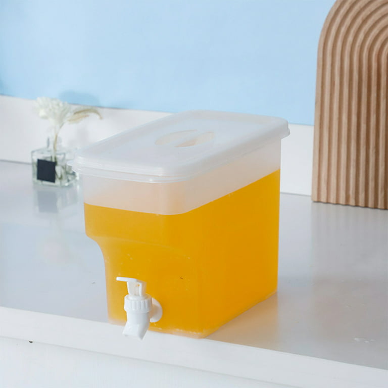 Rtteri 3 Pack Plastic Drink Dispenser for Fridge Beverage Dispenser with  Spigot 1 Gallon (3.5 L) Iced Beverage Dispenser Container with Lids for  Cold