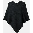 thumbnail image 4 of Aran Cable Knit Wool Poncho Irish Cape Made in Ireland, One Size, 4 of 5