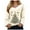 Beige, variant on Christmas Sweaters for Women Funny Xmas Tree Print Fur V Neck Xmas Graphic Long Sleeve Holiday Pullover Tops (White, M)