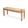 thumbnail image 2 of Nessie SeaGrass Wood Bench M4H Nessie Solid Wood Natural Seagrass Indoor Bench, 2 of 5