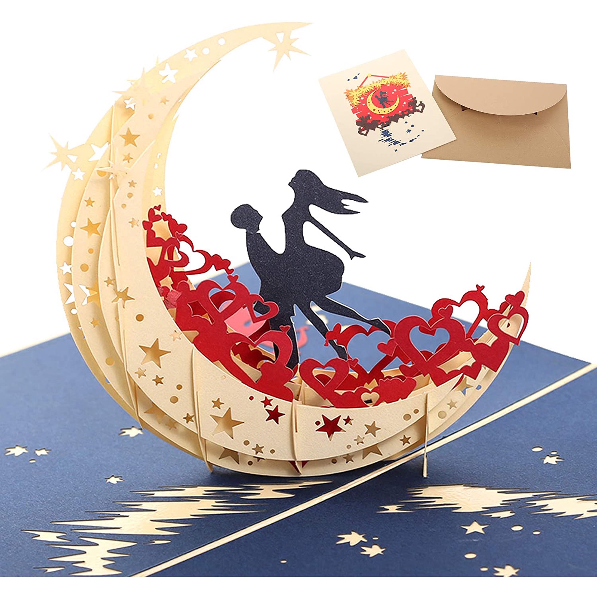 Handmade 3d Pop Up Cards Fairy Moon Handmade Pop Up Greeting Card For Your Loved Ones Wedding Anniversary Card For Couple Valentine Day Happy Birthday Cards Walmart Canada