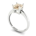 thumbnail image 2 of Solitaire Engagement Ring for Women - 1ct Natural Morganite in 14K White Gold Promise Ring, 2 of 5