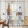 thumbnail image 3 of Summer Gnomes Bees Kitchen Curtains Window Panels, Farmhouse Chic Honey Wooden Grain Insulated Window Treatment Curtain, Grommet Curtains for Bedroom/Living Room/Bathroom, 2 Piece 42"Wx84"L, 3 of 8