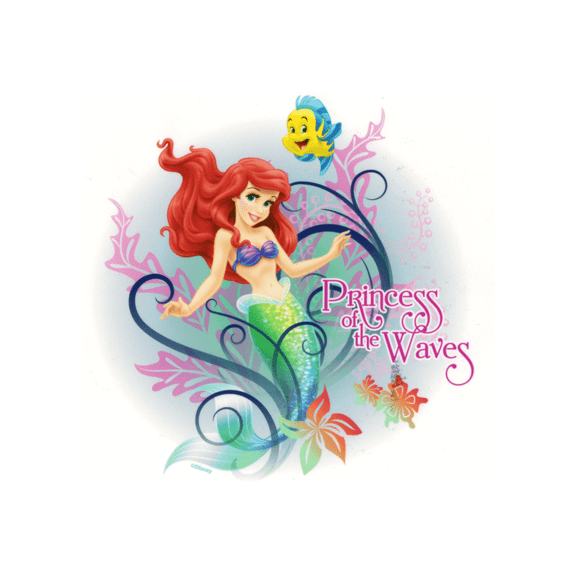 Mermaid Princess of the Waves Edible Cake Topper 1/4 Sheet