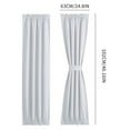 thumbnail image 2 of French Door Curtains – Rod Pocket Thermal Blackout Curtain for Doors with Glass Window, Kitchen and Patio Doors for Privacy, 25 X 40 Inches Long, 1 Curtain Panel with Tieback, White, 2 of 9