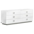 thumbnail image 2 of Modrest Victoria 6-Drawer Modern MDF Wood Dresser in White High Gloss, 2 of 2