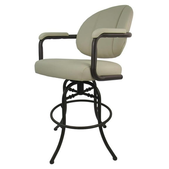Swivel Tilt Metal Bar Stool 30" M-70 - Ocean Beige Vinyl - Coffee