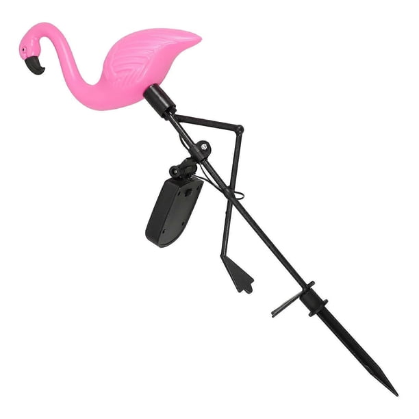 Ip44 Waterproof Led Solar Powered Flamingo Decorative Garden Stake Light for Lawn Users Assorted Color Abs Material 1Pcs