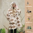 thumbnail image 2 of Tirrinia Oversized Blanket Hoodie, Wearable Fluffy Sherpa Blanket, Cozy Sweatshirt Blanket Gift for Adult Women Men Girlfriend, 2 of 7