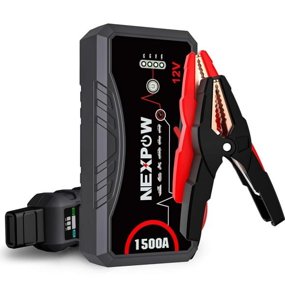 NEXPOW Car Jump Starter, Car Battery Jump Starter Pack 1500A for up to 7.0L Gas & 5.5L Diesel Engine 12V Auto Battery Booster, Jumper Cables Portable Lithium Jump Box with LED Light