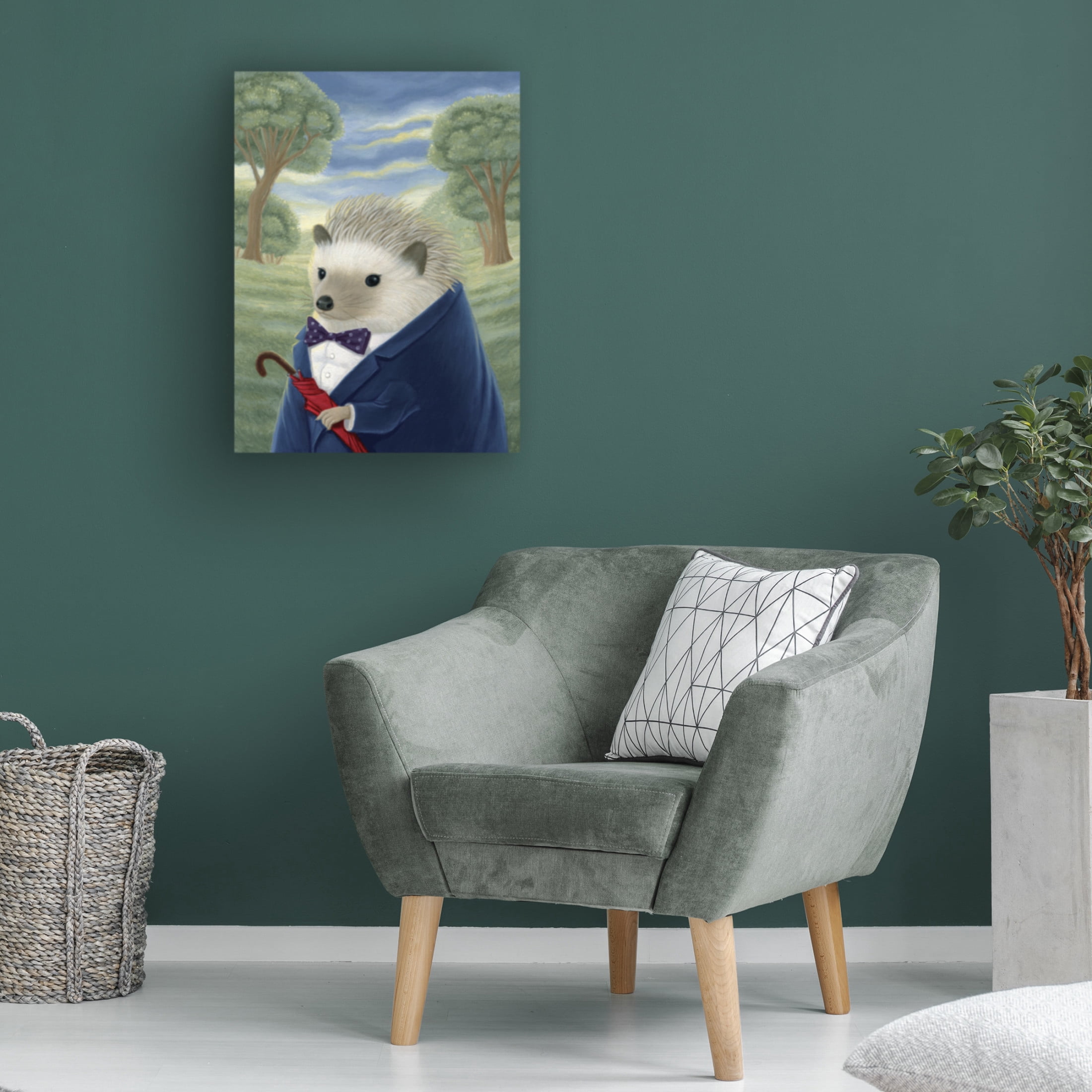 Canvas Wall Art - Gina Matarazzo 'Wendell P Frizzmerantz' Wall Art for Living Room, Bedroom, or Office Décor by Trademark Fine Art - 14 x 19 Inches