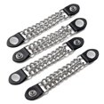 thumbnail image 1 of Diamond Plate 4-Piece Vest Extender Set - Faux Leather Ends, Nickel Button - 6.5 Inch Extensions, 1 of 4