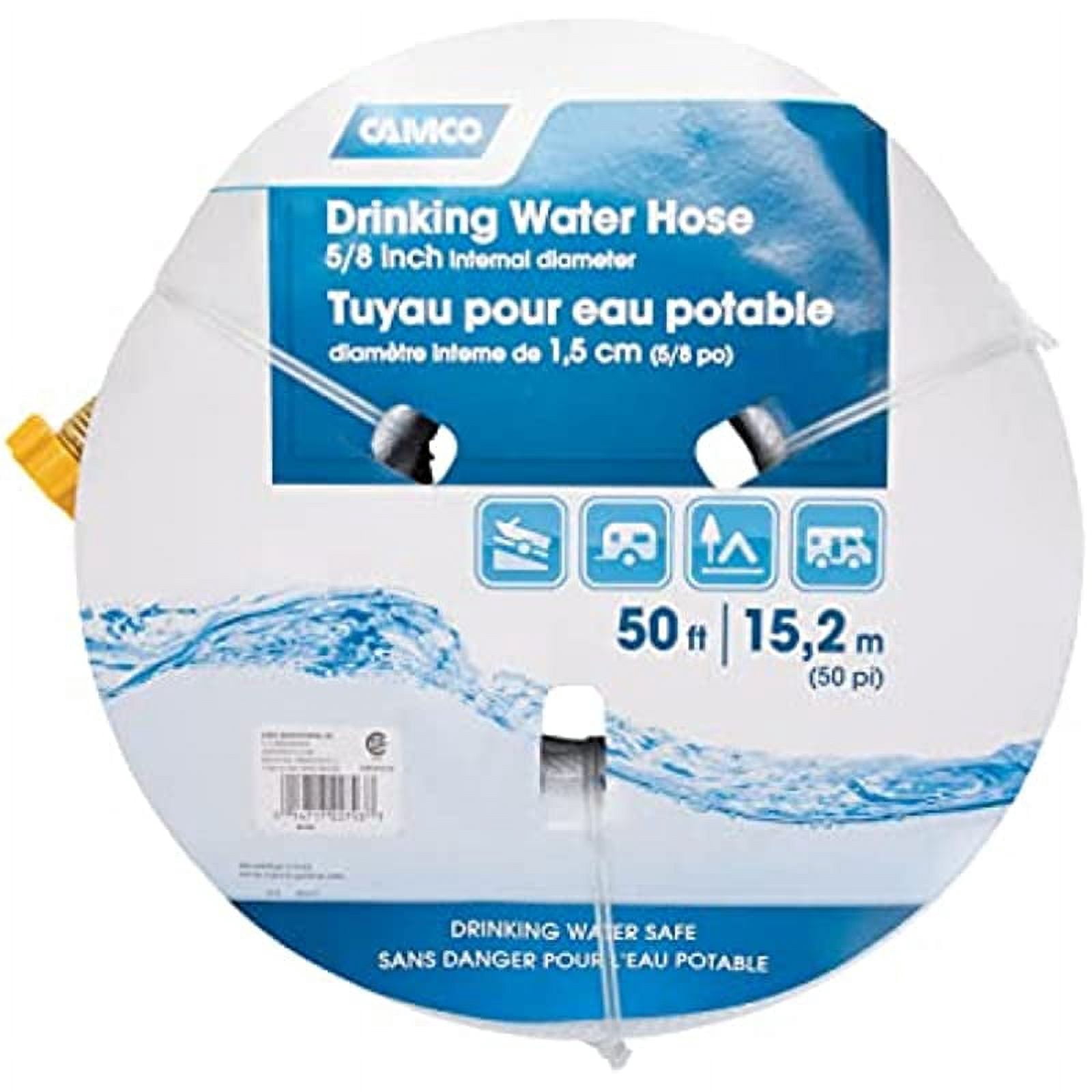 "Camco TastePURE Drinking Water Hose for RV, 50 feet, White (22793)"