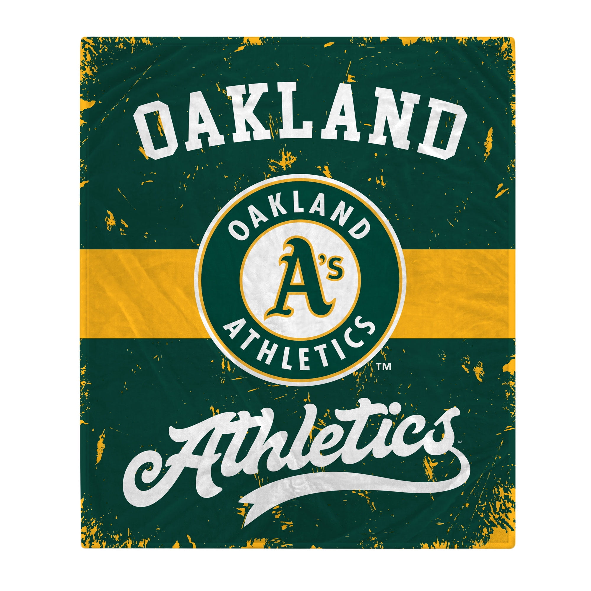 Oakland Athletics 60'' x 70'' Retro Stripe Flannel Fleece Blanket