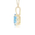 thumbnail image 2 of ANGARA Natural Vintage Inspired Solitaire Oval 1 ct Aquamarine Pendant in 14K Yellow Gold for Women (Size-8x6mm) | March Birthstone, Anniversary, Jewelry Gift for Women | Natural Aquamarine Necklace, 2 of 7
