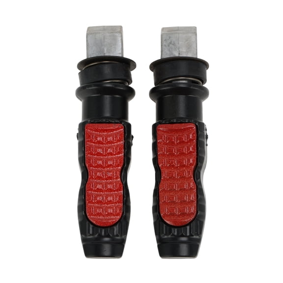 Unique Bargains Motorcycle FootPegs 5" Rear Foot Pegs Aluminum Alloy Foot Pedal  Red 1 pair with Main Product Body