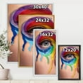 thumbnail image 4 of Close Up Eye With Colorful Cry In A Wheel Around 16 in x 32 in Framed Photography Canvas Art Print, by Designart, 4 of 5