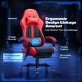 thumbnail image 3 of RSPGame Massage Ergonomic Gaming Chairs for Adults,Pocket Spring Cushion,PU Leather Office Chairs with Lumbar Support and Retractable Footrest,Home and Office Computer Chairs-Red Racing, 3 of 12