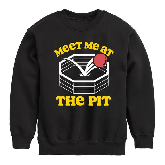 Instant Message - Meet Me At The Pit - Toddler & Youth Crewneck Fleece Sweatshirt
