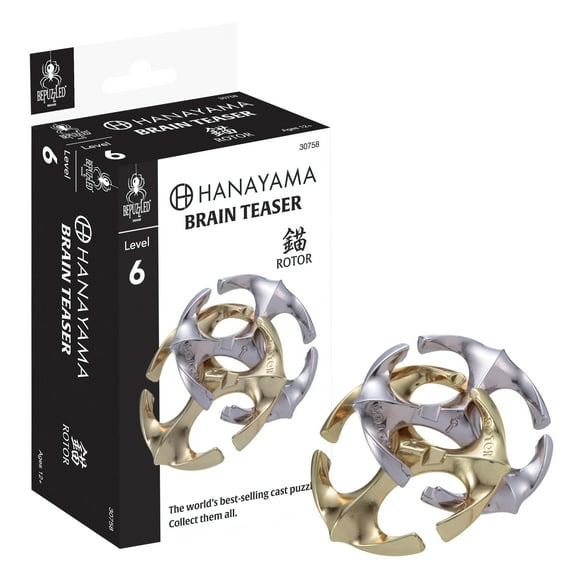 BePuzzled, Rotor Hanayama Metal Brainteaser Puzzle Level 6 Ages 12 