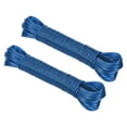 thumbnail image 1 of Cuerda de ropa recubierta de plástico Uxcell, paquete de 2, 1/8 pulgada x 66 pies, cuerdas de acero azul, 1 of 5