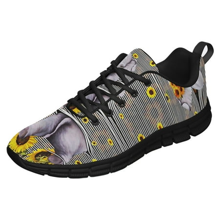 

Elephant Sunflower Running Shoes Sneakers Mesh Black Size 10