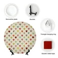 thumbnail image 4 of Zufioo Heart Polka Dot Print Bone China Decorative Plate, Ceramic Dinner Plate with Stand Ceramic Decoration Homewares-6in, 4 of 6