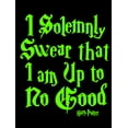 thumbnail image 2 of Harry Potter I Solemnly Swear Neon Green Text Boy's Graphic Printed Black T-shirt-Medium, 2 of 4