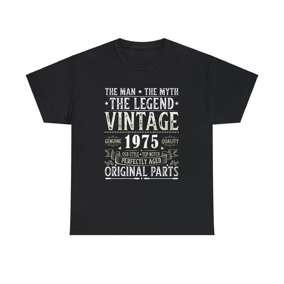 Vintage 1975 TShirt Men Limited Edition BDay 1975 Birthday Men Shirts Big and Tall Plus Size